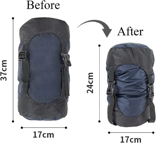 Miniatura 3 de 2 sacos de compresión de 8L/18L/25L/35L, saco de dormir ligero, saco de compresión para camping, senderismo, viajes de mochilero