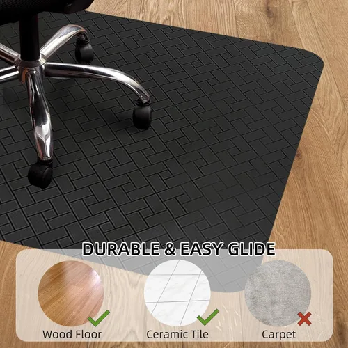 Miniatura 4 de Tapete para silla de oficina para suelo duro, tapete para silla de computadora de 48 x 36 pulgadas, protector de suelo de escritorio multiusos