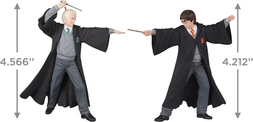 Miniatura 5 de Hallmark Keepsake Adorno de Navidad de plástico 2022, Harry Potter y la cámara secreta 20 aniversario del club de duelos, juego de 2