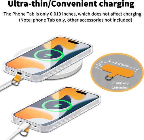 Miniatura 3 de TACOMEGE Pestaña de correa de teléfono para iPhone, parche de cordón para teléfono celular, pieza de repuesto de correa de teléfono para todas