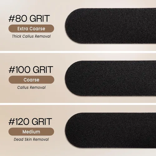 Miniatura 5 de PANA 40 piezas de recambio de archivo Pedi grande negro para lima de pies de acero inoxidable para lijar raspador de pies, almohadillas de recambio