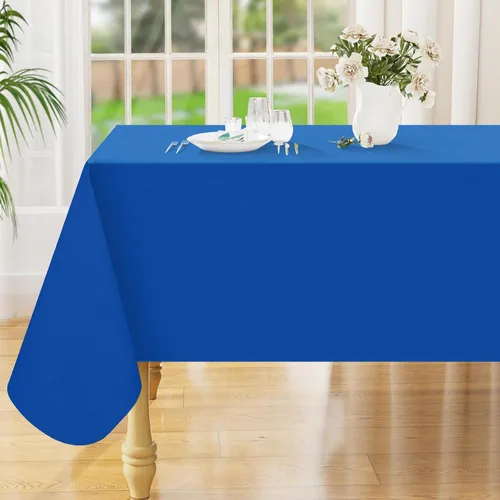 Miniatura 16 de Smiry Mantel cuadrado de vinilo impermeable de 54x54 pulgadas, protector de manteles de vinilo lavables, funda de mesa resistente a derrames