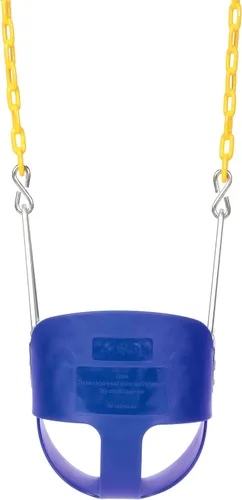 Miniatura 7 de Eastern Jungle Gym Asiento de columpio para niño con respaldo alto y respaldo alto Cadenas revestidas totalmente montadas Accesorio de columpio