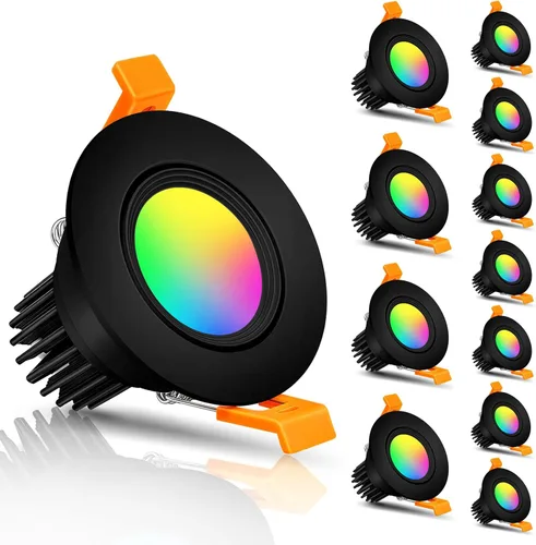 Miniatura 26 de inShareplus Downlight LED de 2 pulgadas, iluminación empotrable de 3 W, regulable, luz blanca cálida de 3000 K, CRI80, luces de techo
