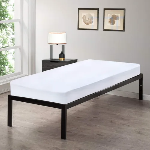 Gilbins Sábana bajera ajustable de 30 x 75 pulgadas, hecha de algodón, perfecta para literas de campamento, caravanas, camas de invitados Blanco
