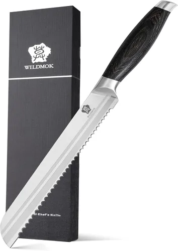 Miniatura 8 de WILDMOK Cuchillo Carnicero de 7.8 Pulgadas, Cuchillos de Chef Chinos Ultra Afilados - Cuchillo de Cocina para Picar, Acero Alemán y Mango Ergonómico