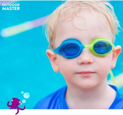 Miniatura 8 de OutdoorMaster - Gafas de natación de ajuste rápido para niños (2 unidades)