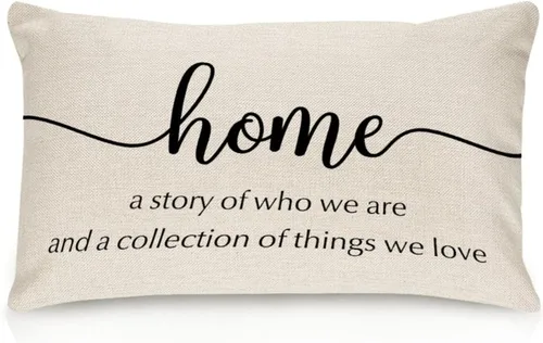 Miniatura 38 de Sweet Dreams - Fundas de almohada lumbar de lino y algodón de 12 x 18 pulgadas, funda de almohada rectangular decorativa de granja, divertida