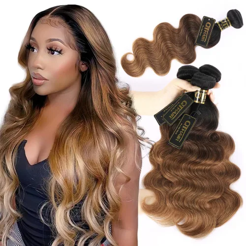 Miniatura 29 de QTHAIR Extensiones de cabello humano brasileño ondulado de grado 18A #613 con cierre de encaje HD 4x4