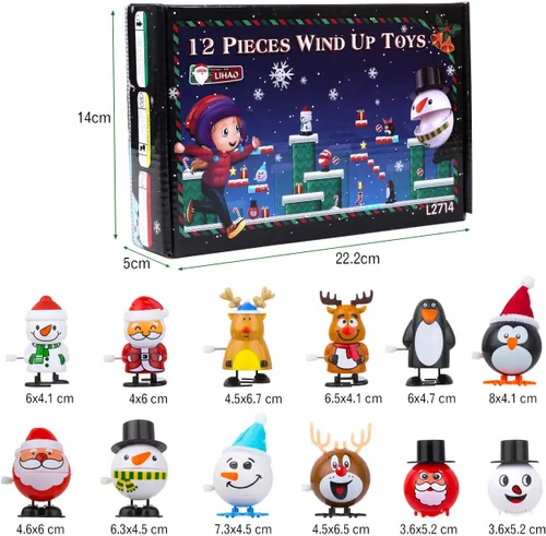 Miniatura 2 de LIHAO 12 juguetes de Navidad para niños, regalos de fiesta para niños, regalos para nietos Surtido