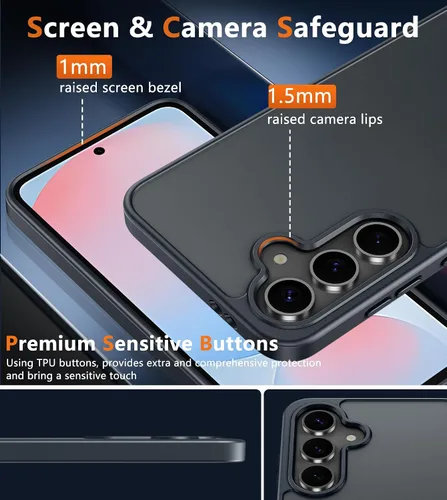 Miniatura 1129 de FNTCASE Funda para iPhone 17 Pro: Fundas delgadas translúcidas de color azul claro compatibles con MagSafe, protección completa de la cámara
