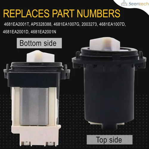 Miniatura 2 de Motor de bomba de drenaje de arandela 4681EA2001T de ajuste exacto para bomba de drenaje de lavadora Kenmore y LG de Seentech - Reemplaza