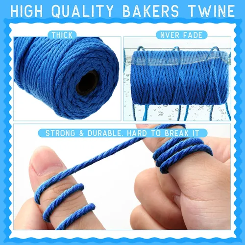 Miniatura 3 de Kenning 32 Rollos de Cuerda de Macramé 4 Hilos 3 mm x 1760 Yardas de Cuerda de Algodón Natural a Granel Cuerda de Algodón Colorida para Manualidades