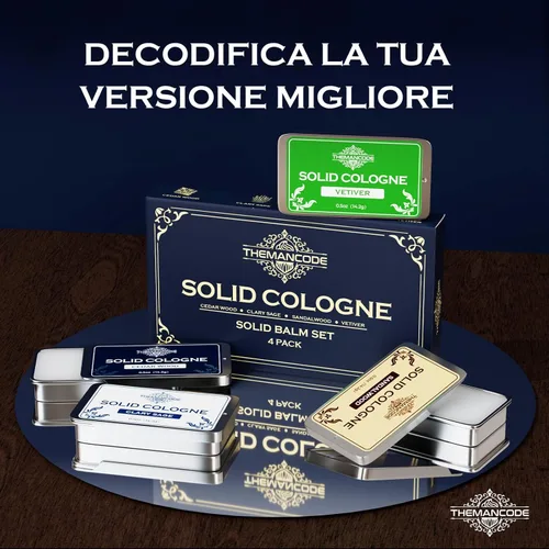 Miniatura 8 de THEMANCODE Colonia sólida para hombres, regalos del día del padre, perfume sólido con sándalo, vetiver, madera de cedro, aromas de salvia, paquete