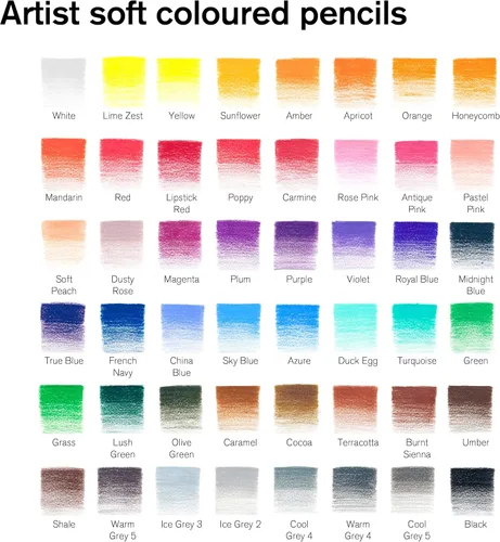 Miniatura 3 de Winsor & Newton Studio Collection - Lápices de artista, lápices de colores, juego de 48