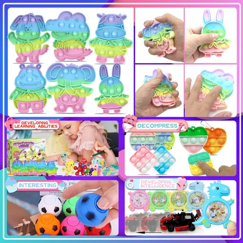 Miniatura 4 de Más de 1000 piezas de recuerdos de fiesta para niños, paquete de juguetes antiestrés, rellenos de calcetines de Navidad, regalo de cumpleaños, caja