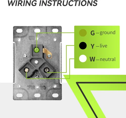 Miniatura 4 de RVMATE Receptáculo NEMA TT-30R, salida RV de 30 amperios, hoja recta de 125 voltios, reemplazo de potencia de montaje empotrado, 2 polos, 3 cables