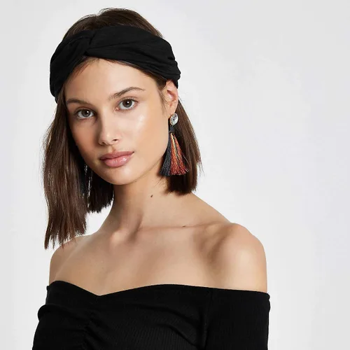 Miniatura 2 de Huachi Diademas turbantes para mujer, bandas anchas para la cabeza, moda de otoño, bandas elásticas gruesas y bohemias antideslizantes para niñas