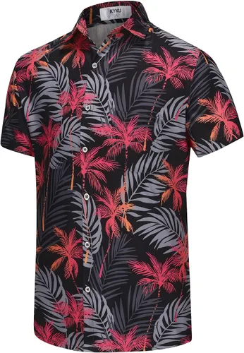 Miniatura 11 de KYKU Hawaiian Shirt for Men: Tropical Summer Beach Short Sleeve Button Down Shirt with Pocket