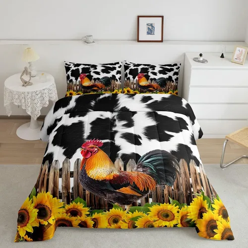 Miniatura 33 de Juego de ropa de cama de oso para niños y adolescentes, juego de edredón de animales salvajes para niños, adolescentes, naturaleza, vida silvestre
