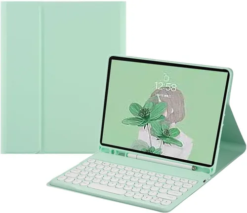 Miniatura 8 de Funda para Galaxy Tab S6 Lite con teclado, llave redonda, lindo caramelo, desmontable y soporte para bolígrafo S para Galaxy Tab S6 Lite de 10.4