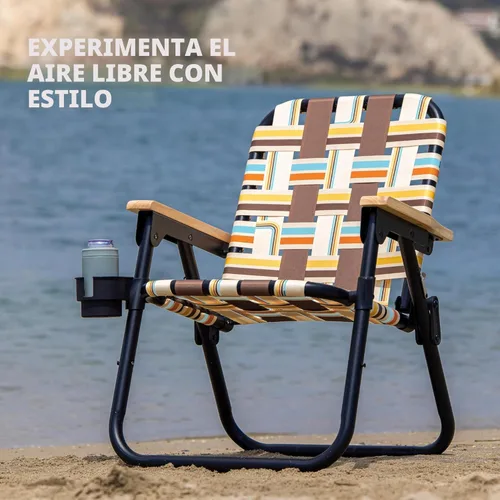 Miniatura 6 de GoSports WOVN - Silla de playa tipo mochila – 9 estilos disponibles – Silla de camping plegable de primera calidad drifter