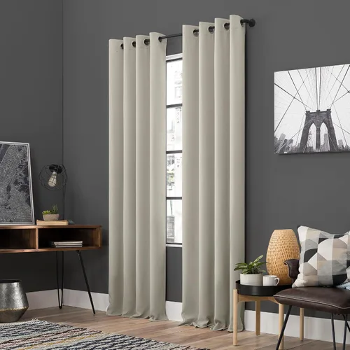 Miniatura 5 de Sun Zero Soho - Juego de 2 paneles de cortinas opacas de eficiencia energética con ojales, 54 x 84 pulgadas, color perla Pearl Marfil