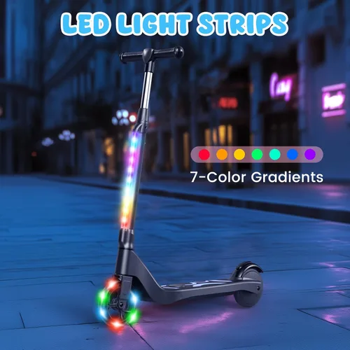 Miniatura 2 de LIEAGLE Patinete Eléctrico para Niños de 6-12 Años, Plataforma con Luces LED, Patinetes para Niños con Manillar de 3 Niveles de Ajuste hasta 36
