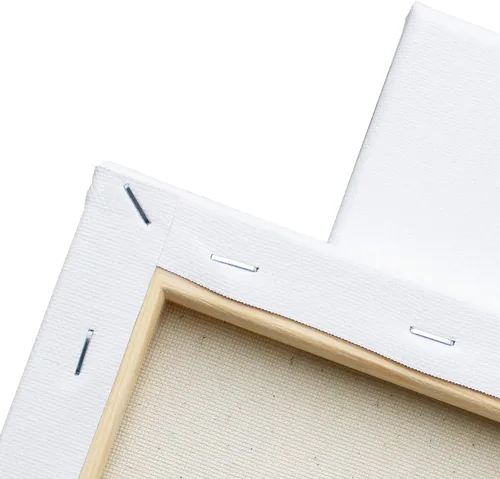 Miniatura 7 de FIXSMITH Lienzo estirado de 6 x 8 pulgadas, paquete de 12 lienzos blancos en blanco para pintar, imprimado, 100% algodón, perfil de 5/8 pulgadas