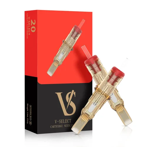 Miniatura 10 de Agujas de Cartucho para Tatuaje EZ - 20 Piezas #08 (9RM) Bugpin Curvas/Redondas Magnum Desechables Cartuchos de Agujas para Tatuaje para Máquina
