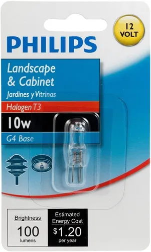Miniatura 3 de Philips 415679 - Bombilla de base bi-pin T3 de 10 vatios y 12 voltios para paisaje y gabinete, 10 vatios