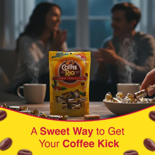 Miniatura 6 de Coffee Rio Caramelos de café con leche sin azúcar y originales, paquete variado de 4 (3 onzas cada uno), caramelos duros sin azúcar envueltos