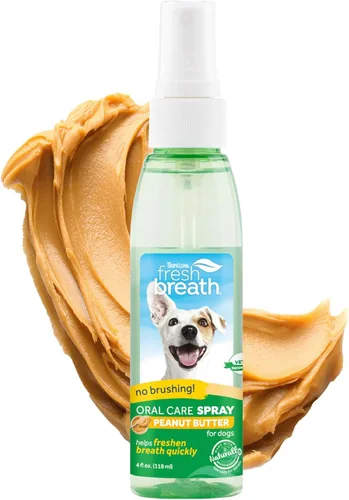 Miniatura 10 de TropiClean Fresh Breath Spray de espuma dental para perros y gatos Ambientador rápido de aliento y solución de limpieza dental Fabricado