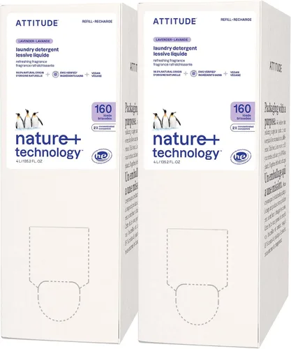 Miniatura 14 de ATTITUDE Repuesto de detergente líquido para ropa, verificado por EWG, compatible con HE, a base de plantas y vegano, jabón natural para lavandería