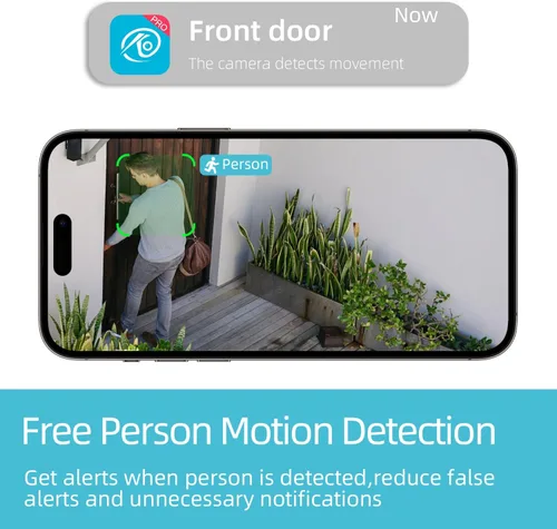 Miniatura 7 de Rraycom Paquete de 2 cámaras de seguridad inalámbricas para exteriores WiFi 5G/2.4G, cámaras alimentadas por batería 2K para seguridad del hogar