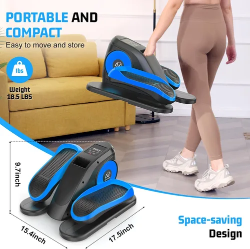 Miniatura 6 de Under Desk Elliptical Machine, Leg Exerciser While Sitting for Seniors with Remote Control & 12-Speeds, Quiet Portable Electric Seated Pedal