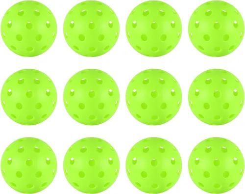 Miniatura 17 de 4/6/12/20/50/100 bolas de pickleball, bolas de pickleball de 40 agujeros para exteriores, juego de bolas de pepinillo espaciadas de precisión de 100