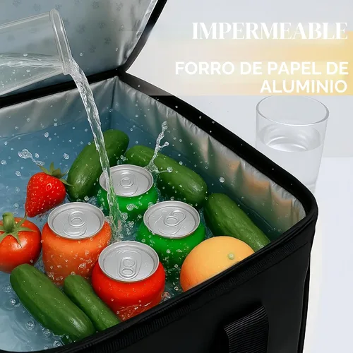 Miniatura 4 de Bodaon Bolsa aislante para entrega de alimentos con zócalo incluido, calentador térmico de alta resistencia XXXL para almuerzos fríos/calientes