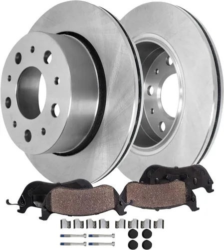 Miniatura 23 de Detroit Axle - Kit de freno trasero para Ford Explorer 2020-2025 2024-2025 Rotores de freno de disco Mustang Pastillas de freno de cerámica