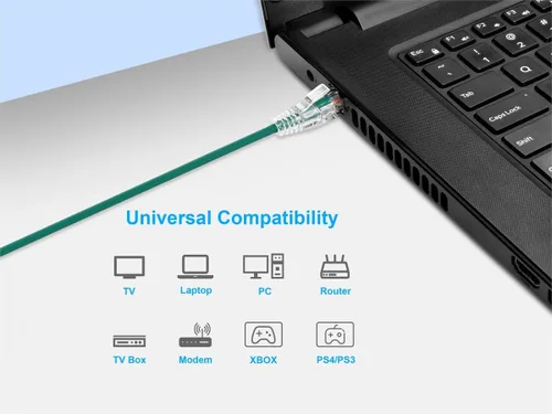 Miniatura 6 de Monoprice Cable de conexión Ethernet Cat6, sin enganches, trenzado, 550 MHz, UTP, clasificación CMR, 28 AWG, 3 pies, verde - Serie SlimRun