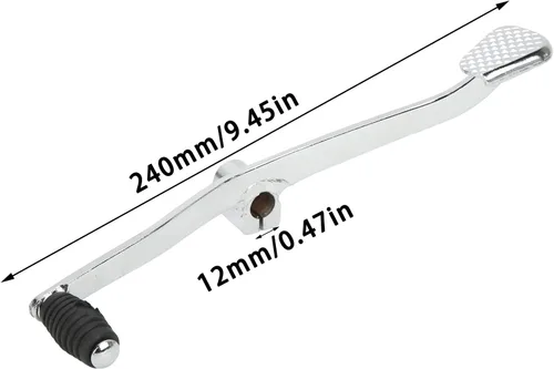 Miniatura 4 de Shanrya Pedal de engranajes, palancas de cambio Powersports, palanca de cambio de marchas L265 mm, acero inoxidable de alta resistencia, resistencia