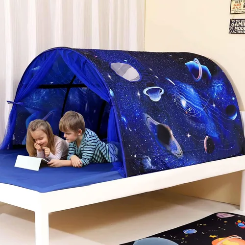 Miniatura 8 de Tienda de Cama para Niños Camas Individuales - Zoológicos y Coches Tiendas de Juego Maravillosas Niños Niñas Tienda de Juego Interior Ventilada