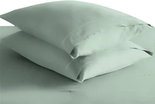 Miniatura 12 de Pizuna Juego de 2 fundas de almohada de 100 % algodón puro, tamaño estándar, color blanco, lujosas fundas de almohada de 400 hilos de satén
