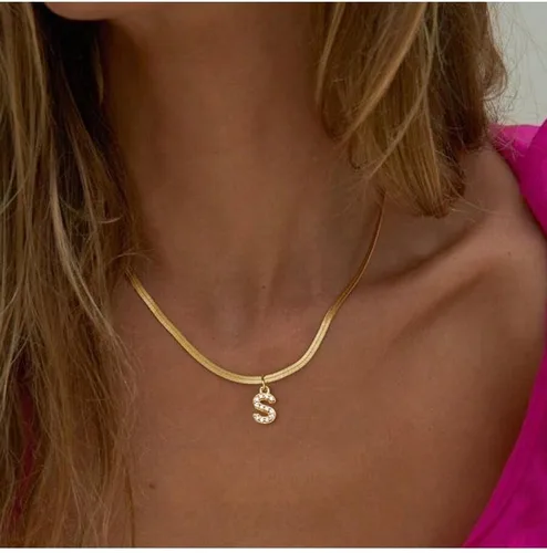 Miniatura 4 de Collares de oro para mujer, a la moda, delicados collares chapados en oro de 18 quilates para mujer, collar de cadena de espiga