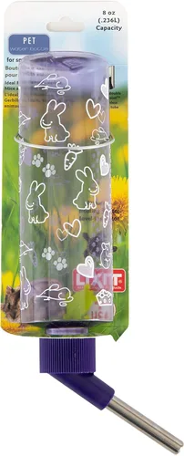 Botas de agua estándar Lixit para jaulas de conejos, hurones, cobayas, hámsters, ratas, ratones y otros animales pequeños (8 onzas, púrpura)