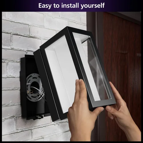 Miniatura 5 de Philips Hue Impress - Lámpara de pared para exteriores (cableada), (6.1 x 9.4 pulgadas), luz blanca y de color, control de voz, requiere puente