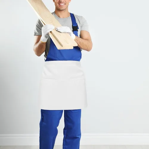 Miniatura 5 de BESPORTBLE Waterproof Work Apron with Large Pockets Reusable Waist Server Apron for Men and Women for Cooking Teaching and Service Use