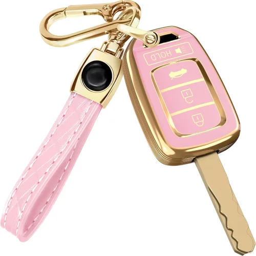 Miniatura 44 de Lucrum Compatible con funda para llavero Honda y llavero de cuero - Estuche de llavero de TPU para Accord Civic CR-V HR-V Pilot Ridgeline SE LX