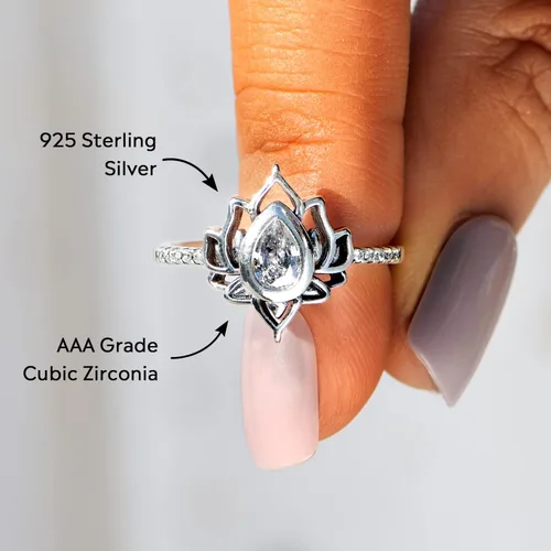 Miniatura 5 de STORYJEWELLERY Daughter Christmas Gifts, Lotus Ring for Daughter, Daughters Birthday Gifts from Mom