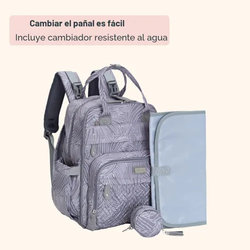 Miniatura 7 de BabbleRoo Pañalera Mochila - Bolso de Viaje para Artículos Esenciales del Bebé - Mochila Multifunción Resistente al Agua para Pañales, Bolso
